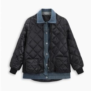 Patchwork Denim Quilted Coat